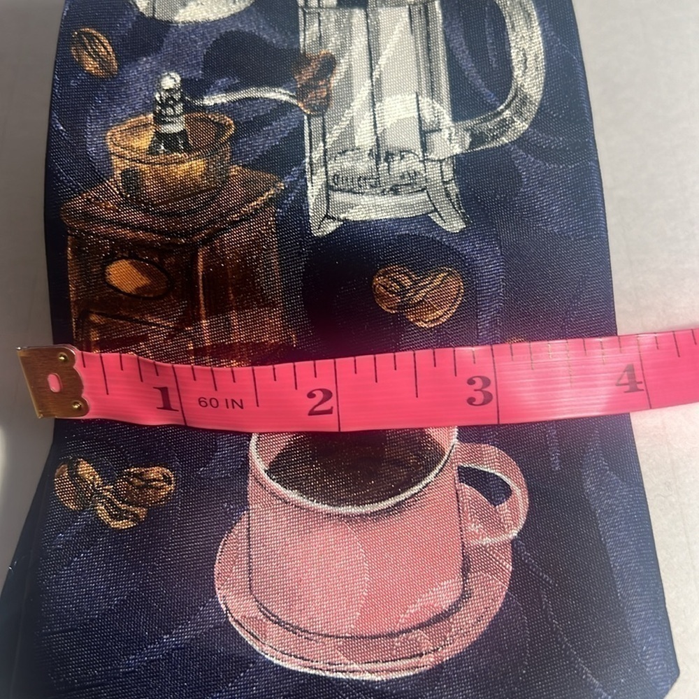👔A. Rogers blue tie coffee lovers design - Picture 11 of 11